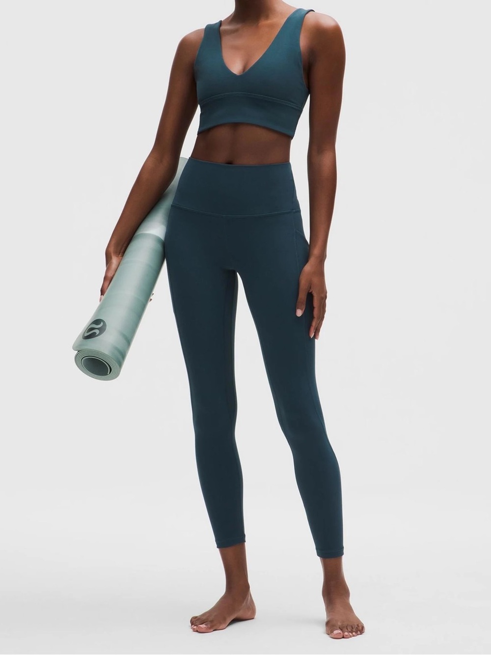 Lululemon Align 25” Leggings with Pockets - blue/green color